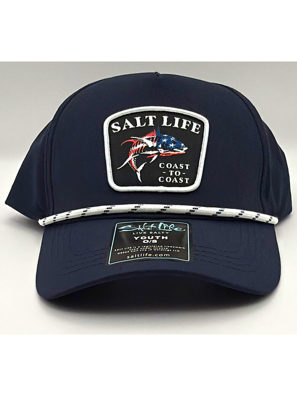 Salt Life Youth Boys Blue Coast-To-Coast Fish Logo Baseball Cap Adjustable
